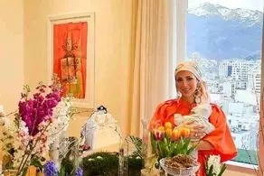 اولین عکس از زن و بچه بهرام رادان پای سفره هفت‌سین