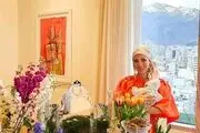 اولین عکس از زن و بچه بهرام رادان پای سفره هفت‌سین