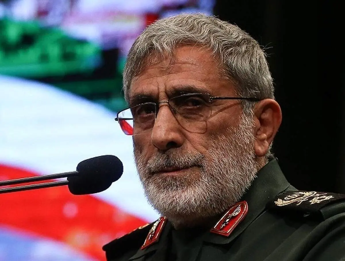 پوشش متفاوت سردار قاآنی در راهپیمایی روز قدس


