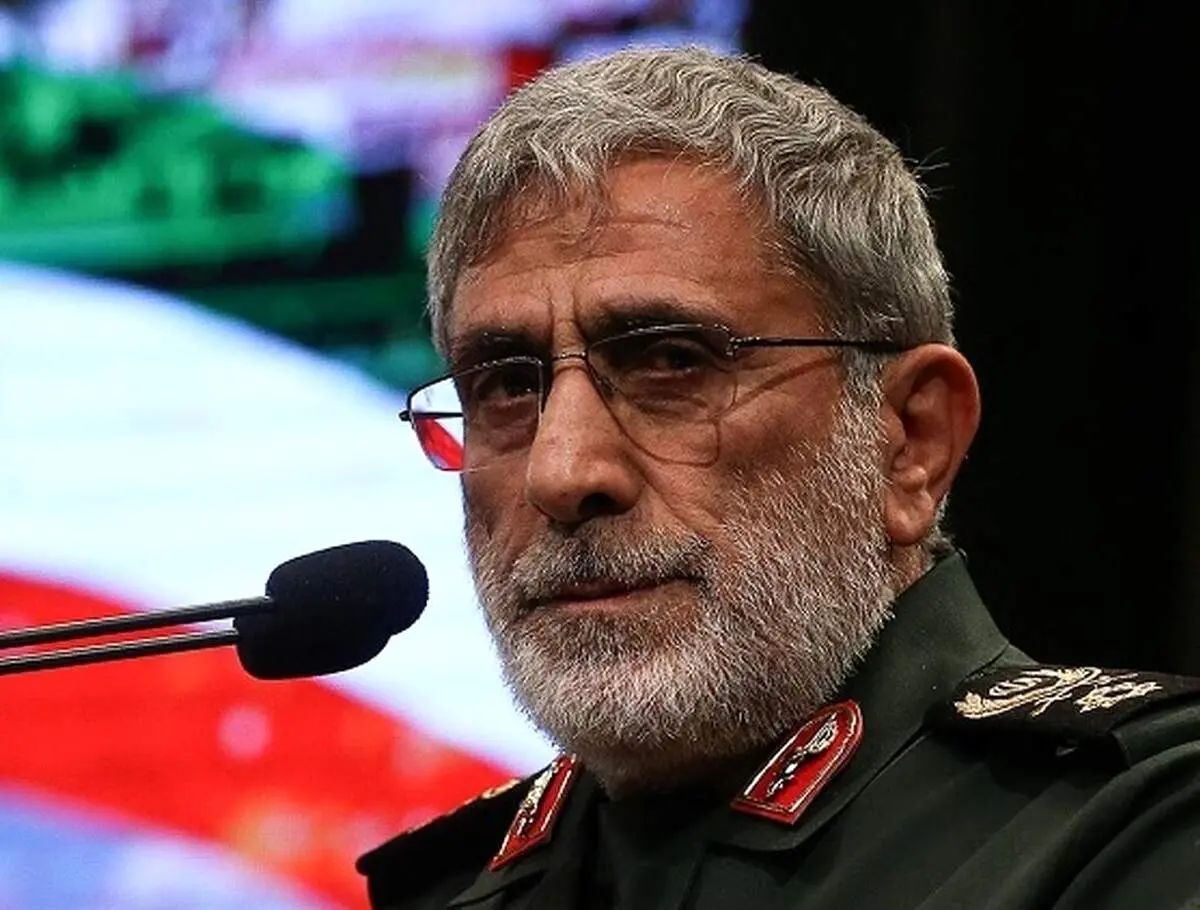 پوشش متفاوت سردار قاآنی در راهپیمایی روز قدس

