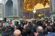 طواف پیکر ابراهیم رییسی و همراهان در قم + عکس 