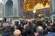 طواف پیکر ابراهیم رییسی و همراهان در قم + عکس 