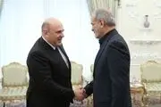 دیدار نخست وزیر روسیه با مسعود پزشکیان 