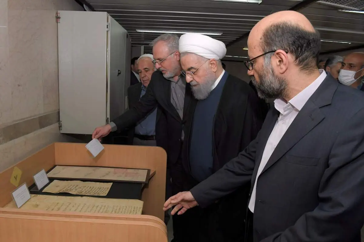 بازدید دکتر روحانی از سازمان اسناد و کتابخانه ملی ایران