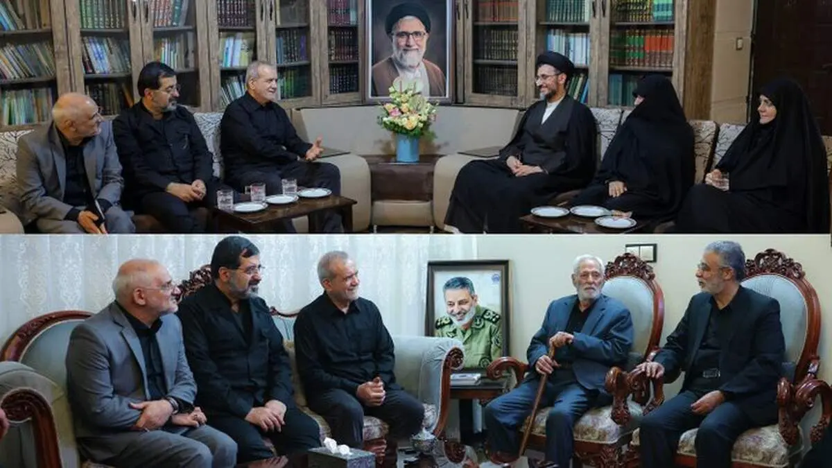 پزشکیان با خانواده شهید خطیب و امیر موسوی دیدار کرد