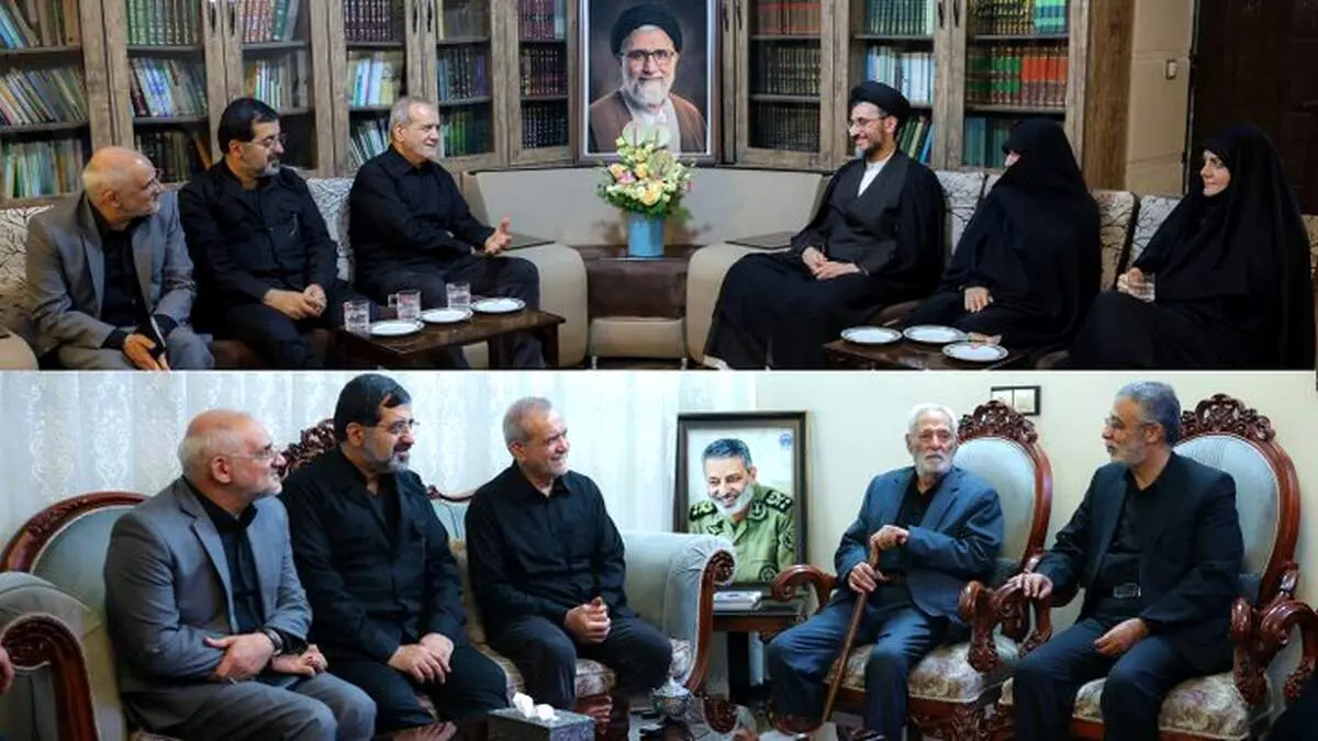 پزشکیان با خانواده شهید خطیب و امیر موسوی دیدار کرد