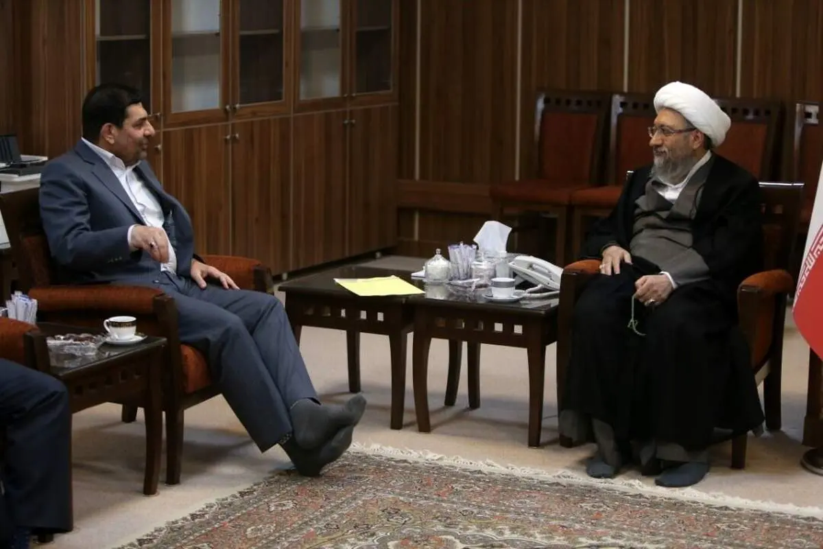 معاون اول رییس جمهور به دفتر آملی لاریجانی رفت