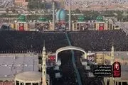 اقامه نماز بر پیکرهای مطهر رهبر شهید و خانواده ایشان به امامت آیت‌الله جوادی آملی