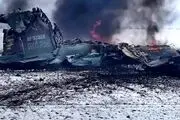 فیلمی از لحظه سوختن جنگنده روسی توسط اوکراین+فیلم
