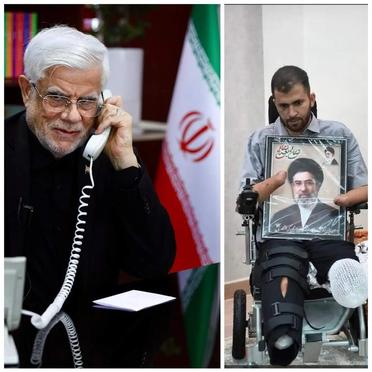 تماس تلفنی معاون اول رئیس‌جمهوری با جانباز جنگ رمضان نیروی هوافضای سپاه