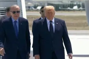 اردوغان به استقبال دونالد ترامپ رفت + عکس 