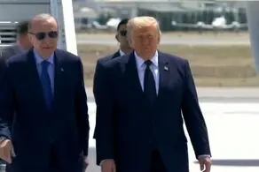 اردوغان به استقبال دونالد ترامپ رفت + عکس 