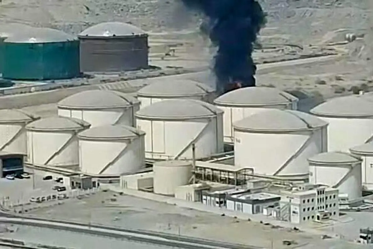 آتش‌سوزی در میدان نفتی الفجیره امارات