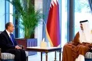 امیر قطر و وزیر خارجه مصر بر پایان جنگ در منطقه تاکید کردند 