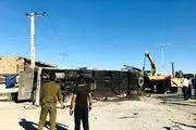 وقوع تصادف دلخراج اتوبوس و تریلی در یزد/ شمار کشته‌ها و مجروحان اعلام شد
