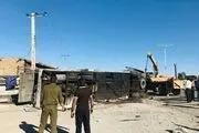 وقوع تصادف دلخراج اتوبوس و تریلی در یزد/ شمار کشته‌ها و مجروحان اعلام شد