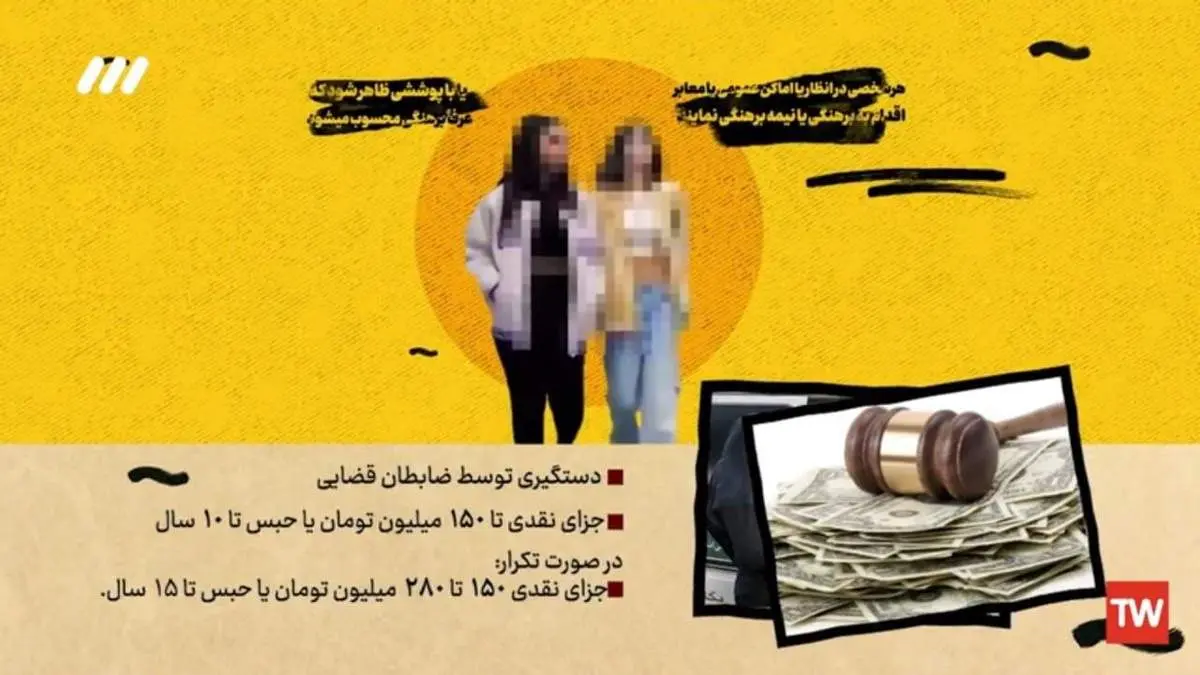 این نوع بیحجابی ۱۵ سال حبس دارد + ببینید