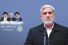 سردار قاآنی: ایران کما فی السابق در کنار فلسطین می ایستد 