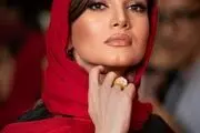  استایل خاص متین ستوده با مانتوی توری و دامن شلواری