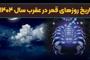 روزهای قمر در عقرب اردیبهشت ۱۴۰۴/ کارهای نحس و ممنوعه/ جدول ساعت شروع