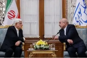 دیدار نوروزی محمدرضا عارف و قالیباف 