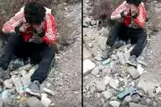 لحظه وحشتناک  از دستگیری پدر بی رحم کرجی که در حال دفن کردن دختربچه 5 ساله‌اش بود+ ویدئو