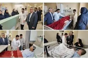 عیادت بقائی از تعدادی مجروحان حمله رژیم صهیونیستی