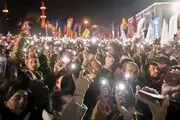 تجمع معترضان اردوغان در مقابل دادگاه امام ‌اوغلو 