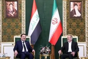 اتفاق جالب هنگام استقبال پزشکیان از نخست‌ وزیر عراق + ببینید 