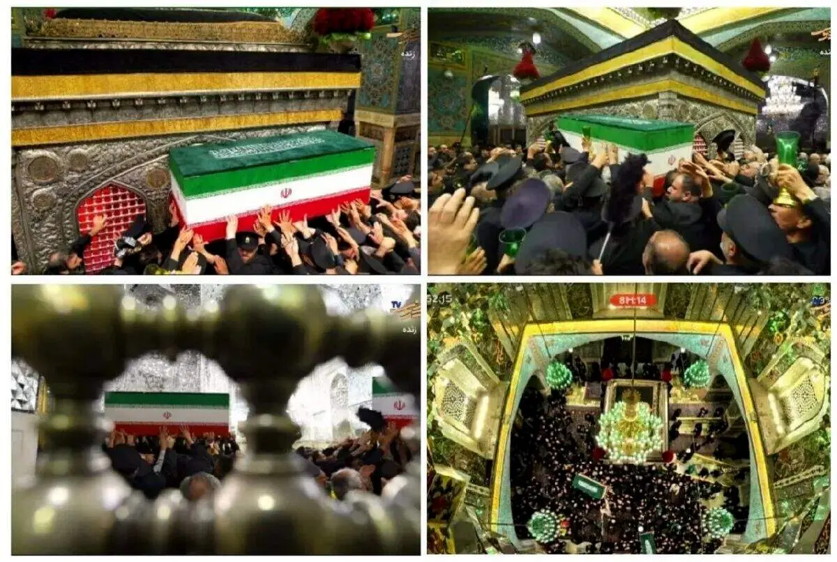 پیکر مطهر رهبر شهید به خاک سپرده شد