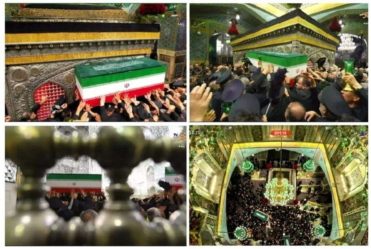 پیکر مطهر رهبر شهید به خاک سپرده شد