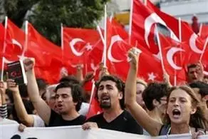 تظاهرات گسترده علیه اردوغان 