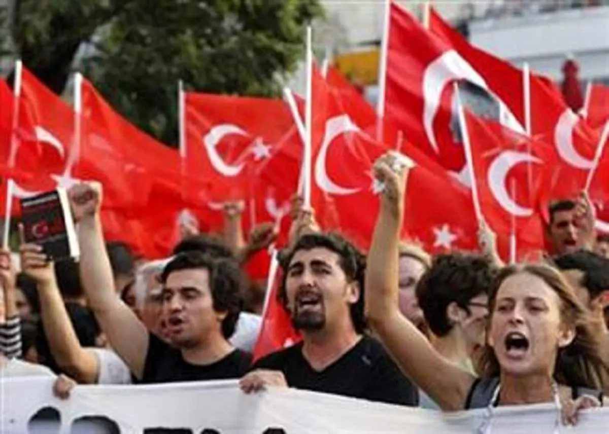 تظاهرات گسترده علیه اردوغان 