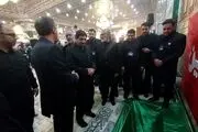 حضور مخبر در مراسم خاکسپاری شهید امیرعبداللهیان در شهر ری