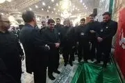 حضور مخبر در مراسم خاکسپاری شهید امیرعبداللهیان در شهر ری