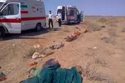 واژگونی وانت های حامل اتباع بیگانه/ 60 کشته و زخمی + عکس