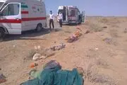 واژگونی وانت های حامل اتباع بیگانه/ 60 کشته و زخمی + عکس