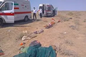 واژگونی وانت های حامل اتباع بیگانه/ 60 کشته و زخمی + عکس