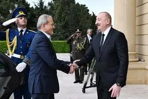 استقبال رسمی علی‌اف از پزشکیان 