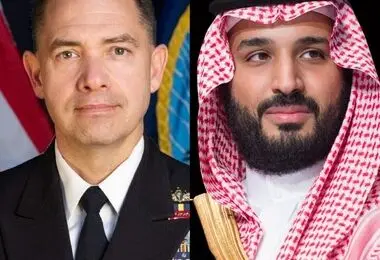 دیدار محمدبن سلمان با فرمانده سنتکام 