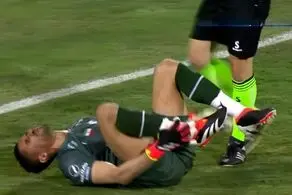 مصدومیت عجیب و خود به خودی حسینی در دروازه + ویدئو