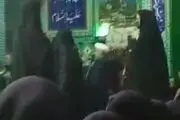 اولین فیلم منتشر شده از درگیری زنان با یک روحانی در حسینیه+ببینید 