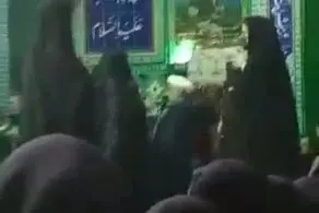 اولین فیلم منتشر شده از درگیری زنان با یک روحانی در حسینیه+ببینید 