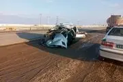 برخورد مرگبار پراید سوختکش با آمبولانس!