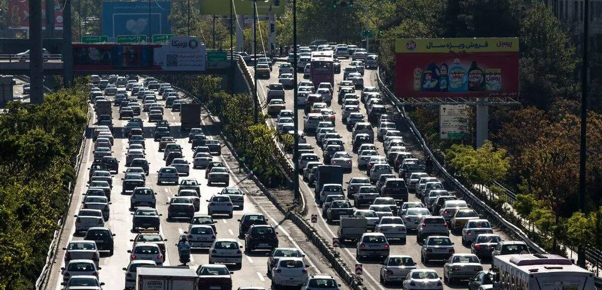 ترافیک سنگین در بزرگراه نواب و خیابان آزادی تهران