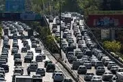 ترافیک سنگین در بزرگراه نواب و خیابان آزادی تهران
