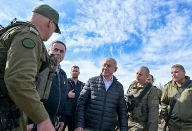 پرسه زنی نتانیاهو در کشور نزدیک ایران + عکس 