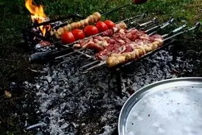 عکس/ خلاقیت خنده دار پدر ایرانی در سیخ زدن کباب کولاک کرد!