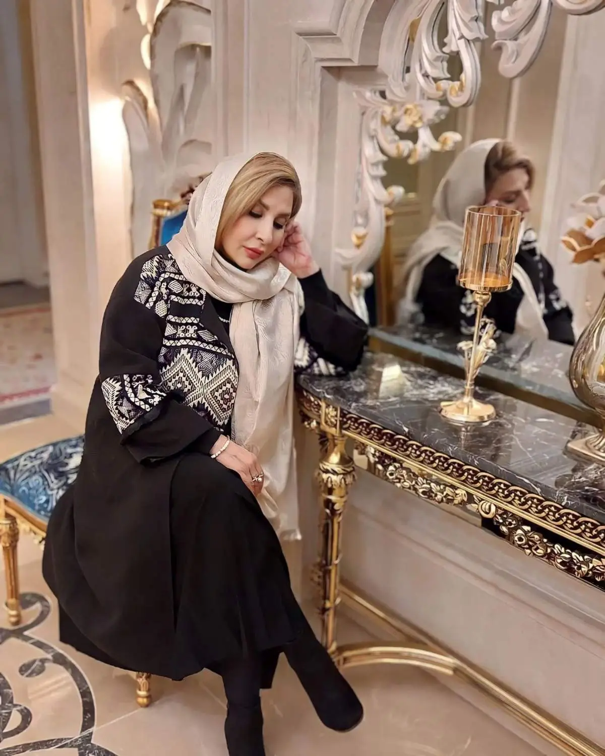 مرجانه گلچین بدون برق دم توالت شاهکار کرد/ فیلم