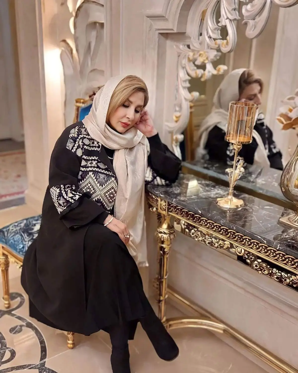مرجانه گلچین بدون برق دم توالت شاهکار کرد/ فیلم